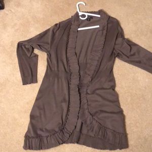 Style and Co brown scalloped sweater